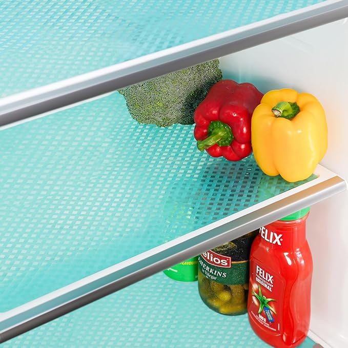 Bloss Refrigerator Liners 12" x 236", Easy to Clean Fridge Shelf Liners by Bloss