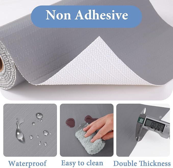 Shelf Liners for Kitchen Cabinets Non Adhesive Drawer Liner 17.3in x 20FT - Image 4