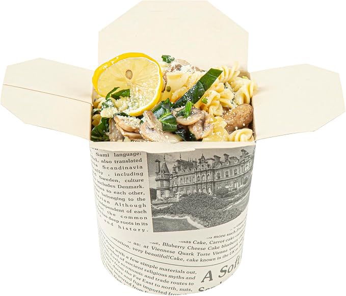 Restaurantware 32 oz Paper Round Noodle Take Out Container, 200 Ct - Image 5