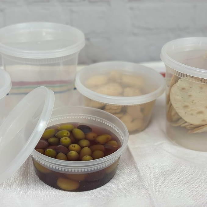 [240 sets Deli Containers with Lids, Recyclable Polypropylene, Microwavable, Heat Resistant (8, Ounces) - Image 2