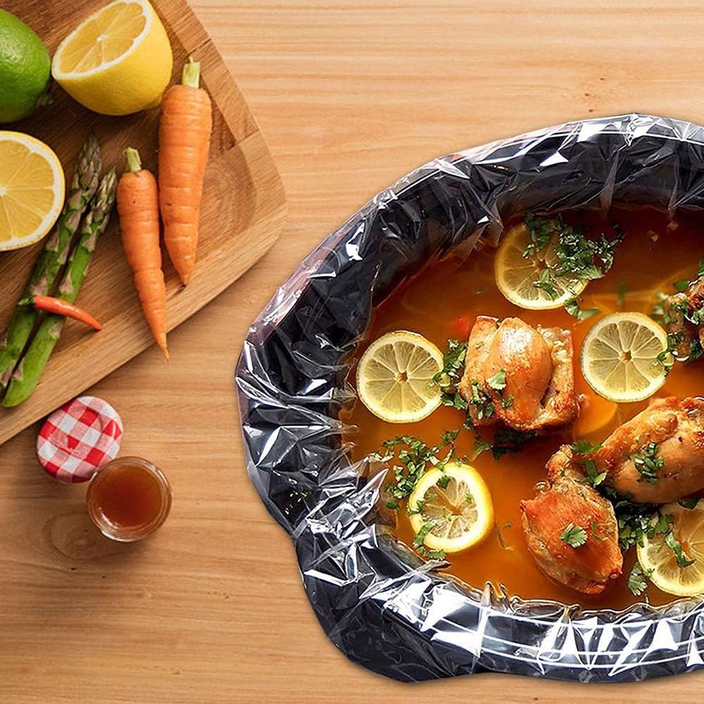 40×Slow Cooker Liners, Large pot Liner Disposable Cooking Bags, Fit 3QT to 8QT for Slow Cooker, pot, Suitable for Oval & Round Pots 13"x 21" /Bag