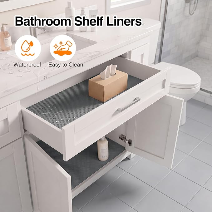 FLPMIX Cabinet Shelf Liner 20" Wide: Waterproof Under Sink Mat 20" x 300" - Image 7