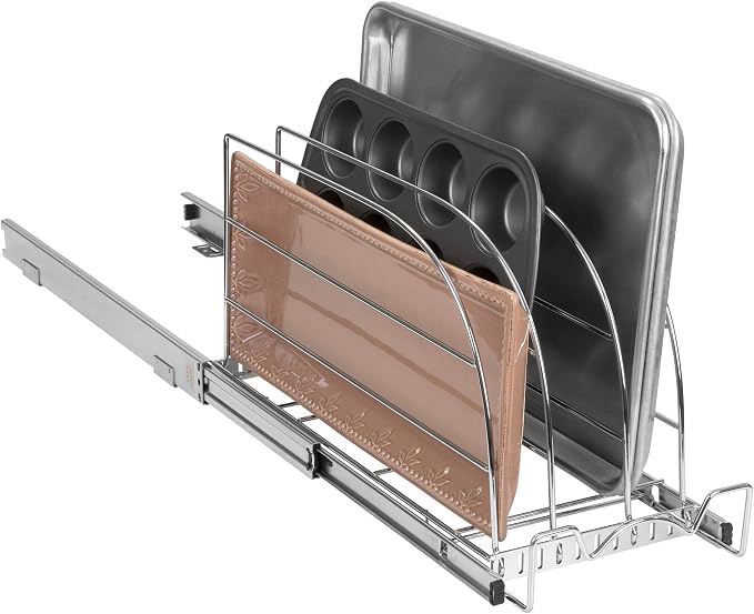 Pull Out Organizer for Bakeware, Cutting Board and Trays, 8.5"W x 21"D - Image 4