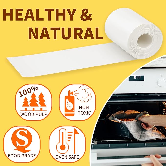 Non-stick Cake Pan Side Liner - Parchment Paper Strips for Cake Pan Circles, Bakeware Sheet Tray, Springform Pan, 2.75in x 164ft Pre-cut Baking Paper Roll, Oven & Microwave Safe - Image 4