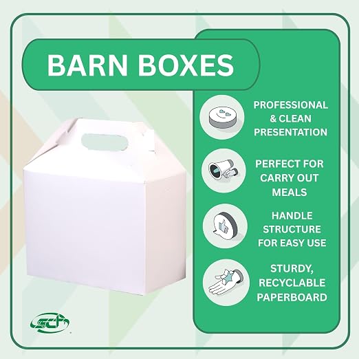 SCT Carryout Barn Boxes, 10 lb Capacity, 8.88 x 5 x 6.75, White, Paper, 150/Carton - Image 3