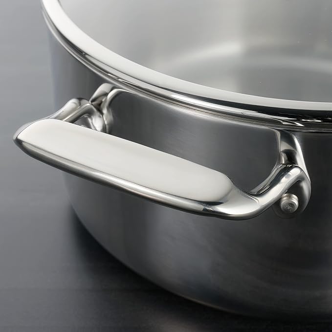 Tramontina Boston Tri-Ply Clad Stainless Steel 6-Quart Saute Pan with Lid - Image 6