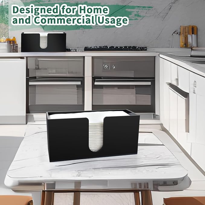 Paper Towel Holder Countertop, Black Acrylic Napkin Dispenser, 1 Pack - Image 6