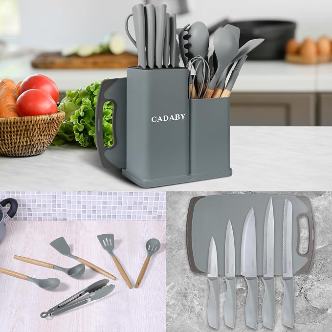 19PCS Gray Kitchen Cooking Utensils Set Kitchen Tools Set - Image 9