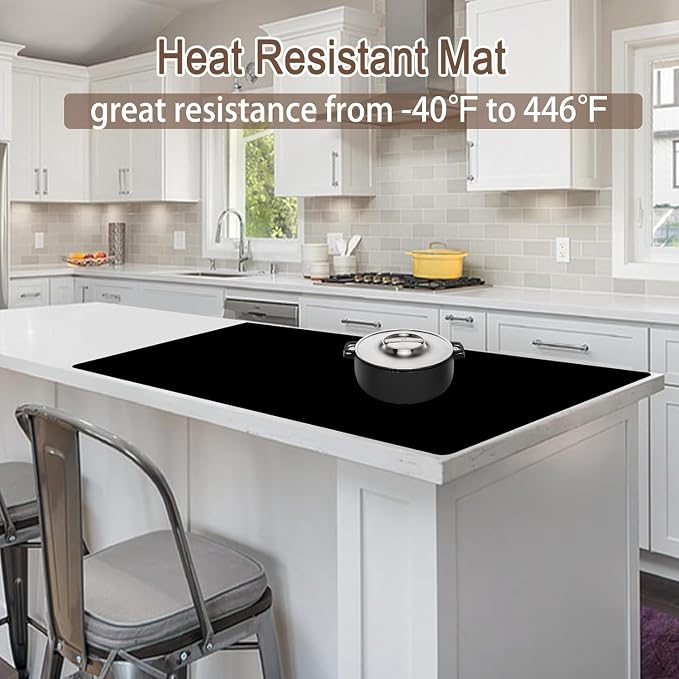 Silicone Mats for Kitchen Counter, 48"x32"(120cmx80cm) Large Heat Resistant Mat Kitchen Island Waterproof Countertop Protector Mat Nons-slip Extra Large Counter Mat, Green - Image 4