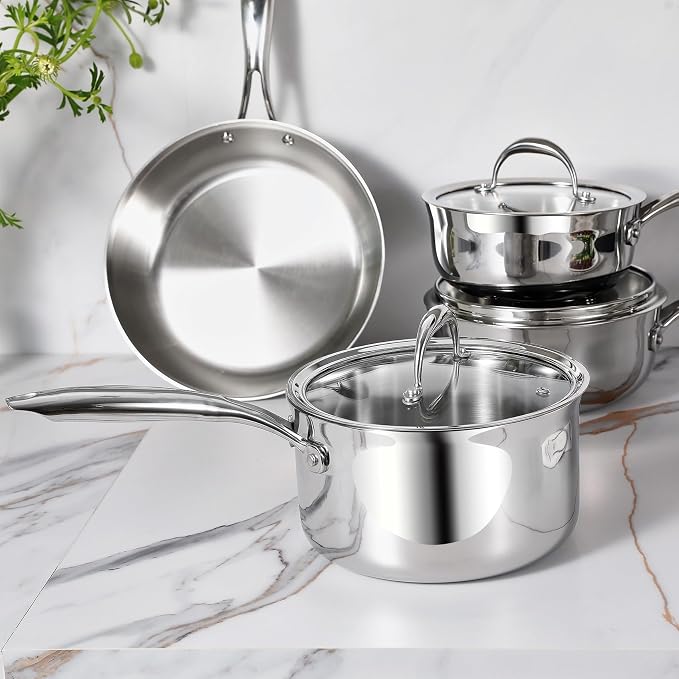 KEAWELL K3 Premium Tri-Ply Fully Clad Saucepan with Lid (3-Qt) - Image 7