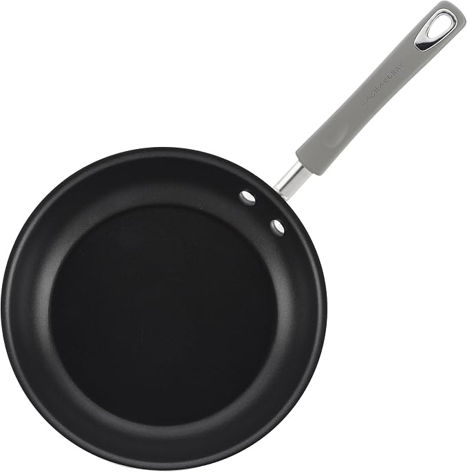 Rachael Ray Classic Brights Hard Enamel Aluminum, 14-Piece, Sea Salt Gray - Image 6