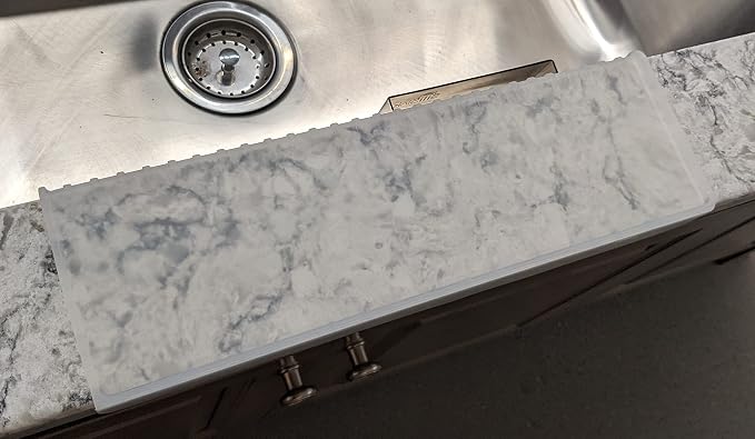 SiliSink Sink Edge Protector, Splash Guard, 4in x 14in, Frosted Matte - Image 6