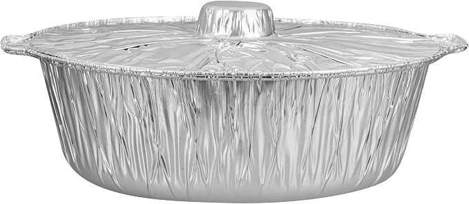 Foil Lux 8.5 Quart Pans And Lids, 50 Disposable Pots With Lids - Oven-Ready, Stove Compatible, Aluminum Foil Baking Pans, Freezable, For Outdoor Camping, Vacation, Picnic, And More - Restaurantware - Image 13
