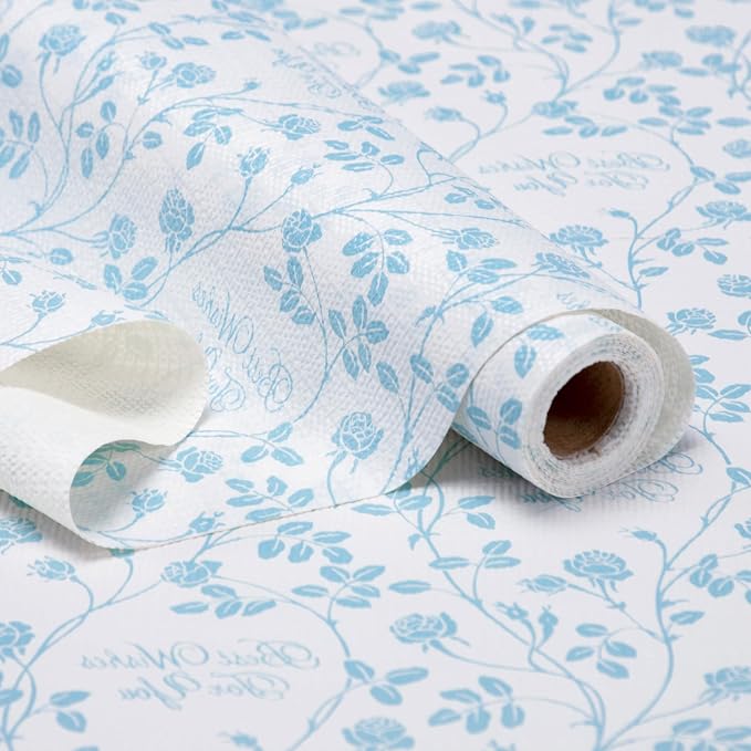 Shelf Liner 12 Inch x 10 Feet Non Adhesive Non Slip Wisteria Blue Non Slip by RAYSTAR