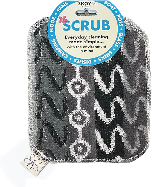 Skoy Scrub, 1-piece Reusable, Non-Scratching Dish Scrubber for Kitchen and Household Cleaning, Planet-Friendly, Dishwasher Safe Soft Scrub, Monochromatic Colors by Skoy