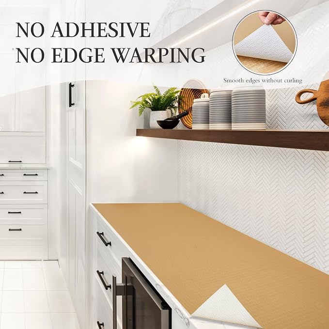 Beautysaid Shelf and Drawer Liner for Kitchen Cabinet Non Adhesive Non Slip - Image 5