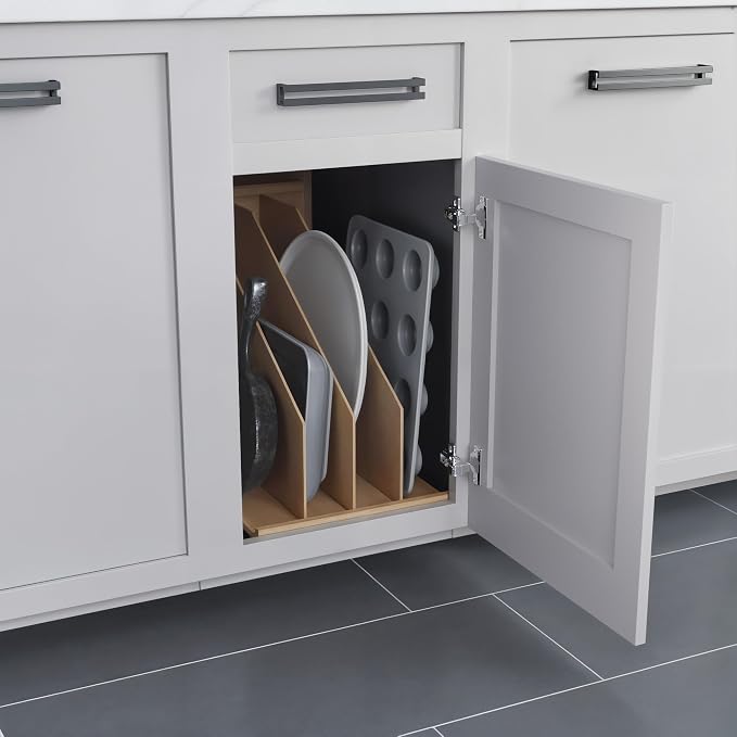 Dowell 4007 TD3 Wooden Vertical Tray Divider Organizer for Base 15" Cabinets - Kitchen Storage & Organization Accessories - Image 4