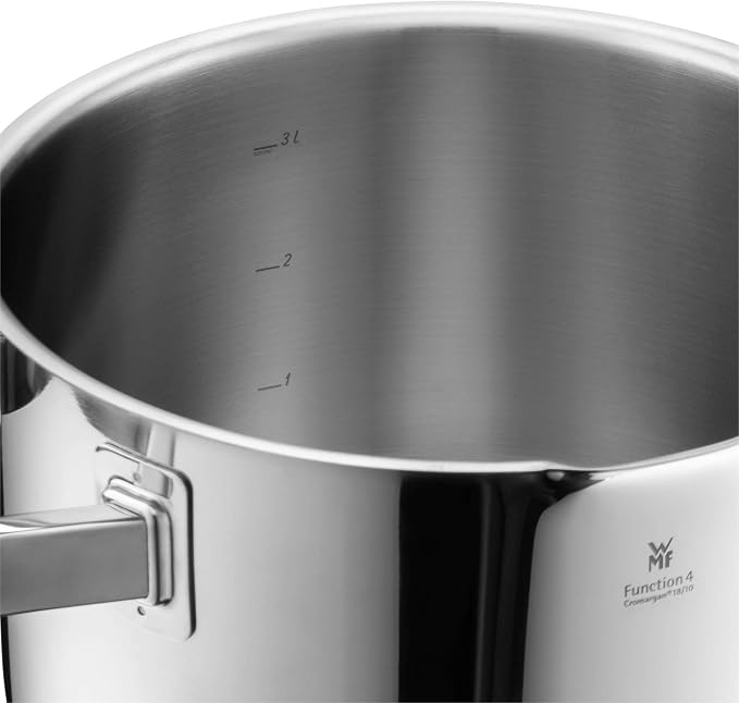 WMF 1.4L Stainless Steel Cooking Pot, 16cm, Silver, Brushed Finish, Includes Lid, Suitable for All Stove Tops, Dishwasher Safe - Image 4