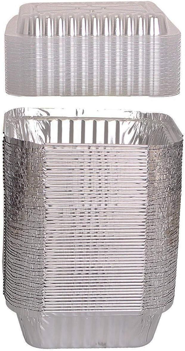 Tiger Chef Aluminum Tin Foil Pans Disposable Freezer to Oven Safe Aluminum Foil Pans (60, 2.25 Lb with Dome Lids) - Image 5