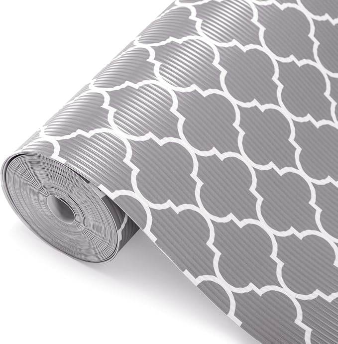 Glotoch Drawer Liner and Shelf Liner, 12" W x 60" L, Non Adhesive, Gray by GlotochExpress