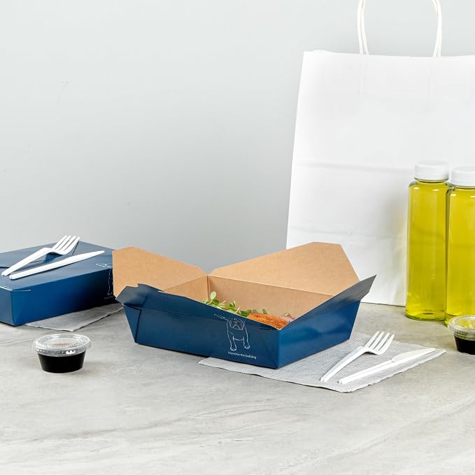 Restaurantware-Bio Tek 8.5 x 6.2 x 1.9 Inch Food Containers, 200 Durable Takeaway Boxes - Disposable, Sturdy, Frenchie Paper 49 Ounce Takeout Boxes, Rectangle, For Takeouts And Delivery, Or Picnics - Image 8