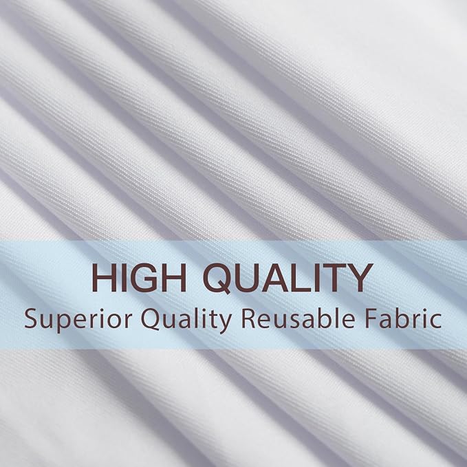 10 Pack White Round Spandex Tablecloths for 60 inch Tables, 120 Inch Stretchy Fitted 5FT Tablecloths, Wrinkle Free Table Covers Washable Polyester Table Cloths for Wedding Party Birthday Banquet - Image 8