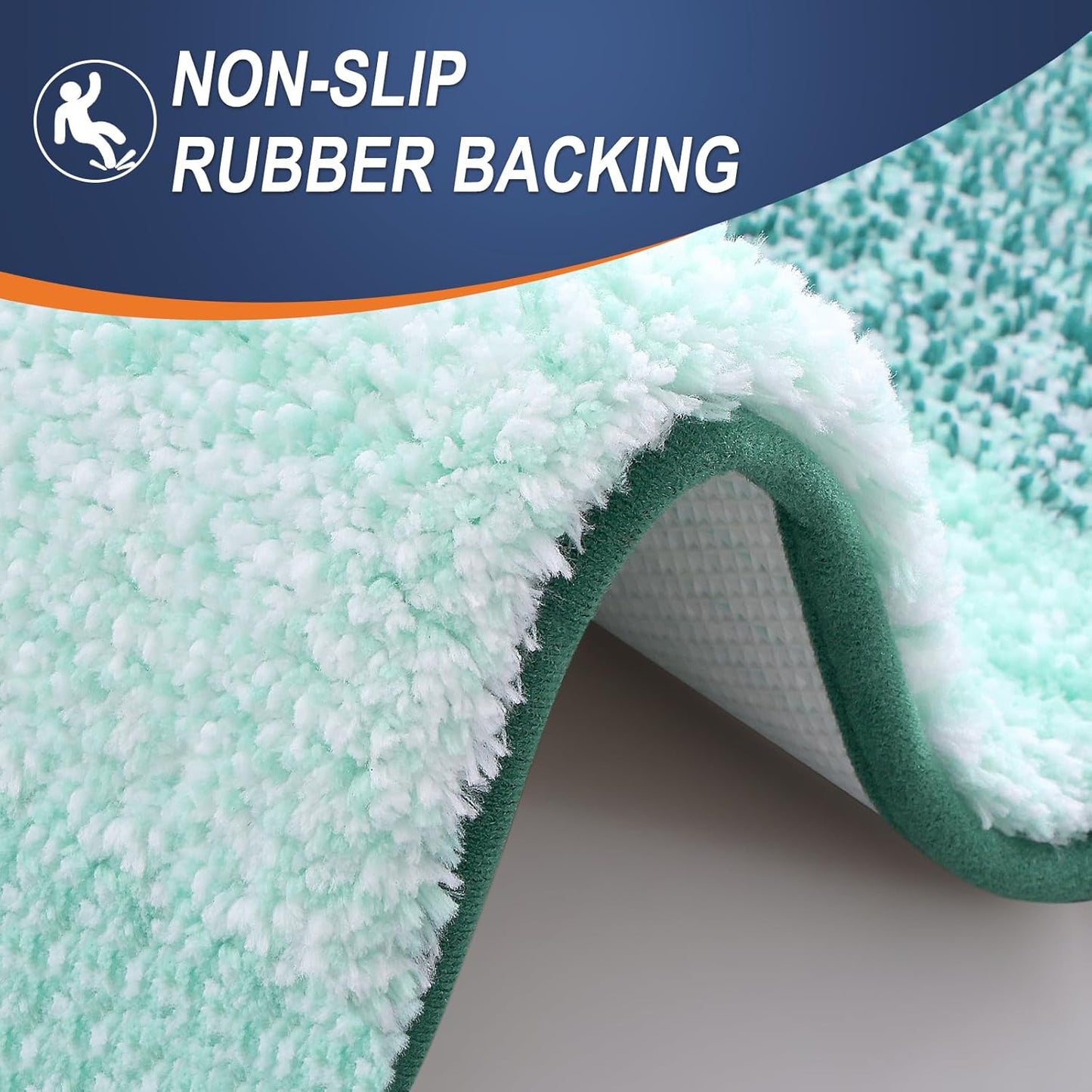 OLANLY Bathroom Rugs Mat 24x16, Extra Soft Absorbent Microfiber Bath Rugs, Rubber Backing, Quick Dry, Washable Bath Mats for Bathroom Floor, Tub and Shower, Home Decor Accessories, Blackish Green