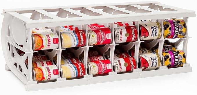 Shelf Reliance Cansolidator Pantry Plus - 1-Pack Can Organizer for Pantry, Stackable Soda Can Storage for Kitchen, Holds 60 Cans of Food or Soda by ShelfReliance