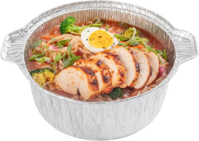 Foil Lux 60 Ounce Pans And Lids, 100 Disposable Pots With Lids - Oven-Ready, Stove Compatible, Aluminum Foil Baking Pans, Freezable, For Outdoor Camping, Vacation, Picnic, And More - Restaurantware - Image 11