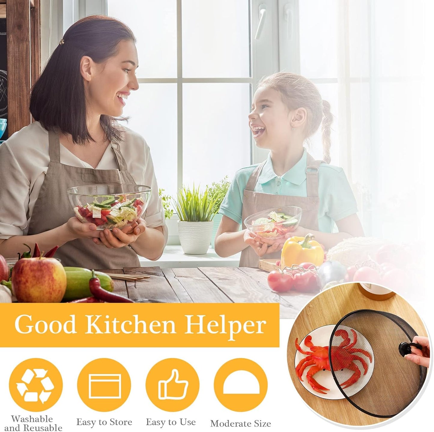 Gerrii 6 Pcs Metal Mesh Food Cover Outdoor Mesh Food Tents Dome Screen Plate Covers for Dinner Plates Reusable Fruit Fly Nets Picnic Food Umbrella for Table, BBQ, Camping, Party (Black,11 Inch)