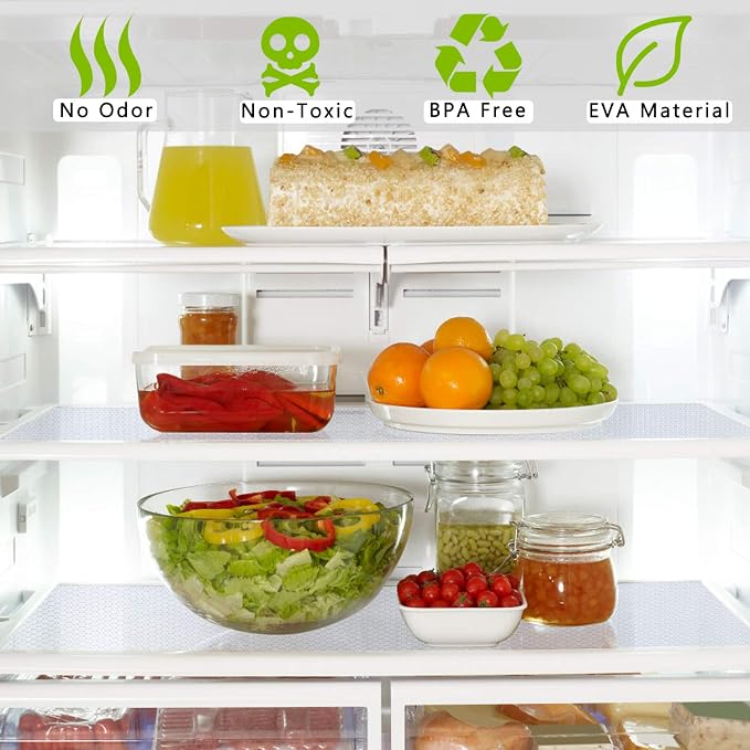 Shelf Liner Kitchen Cabinet Drawer Mat, 17.5"W x 393.7"L Non Adhesive Clear - Image 2
