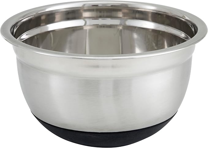Winco Black 1.5 qt Stainless Steel Mixing Bowl by Fonteme
