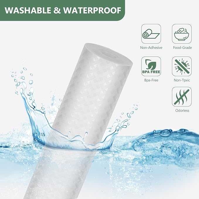 Shelf Liners, Non-Adhesive Drawer Liner, Waterproof & Oil-Proof Kitchen Cabinet Cupboard Liner Plastic EVA Material BPA Free Fridge Liner Mats Paper Protector for Shelves (Clear/24in x 240in) - Image 2