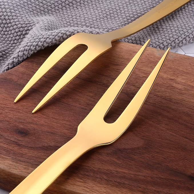 Stainless Steel Kitchen Utensil Set, BuyGo 12-Piece Gold Cooking Utensils with Integrated Hanging Loop, Mirror Polish and Dishwasher Safe - Image 4