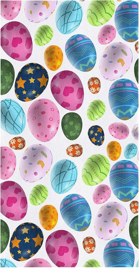 Smile Sunflower Easter Colorful Eggs Kitchen Towels,Microfiber Cleaning Cloths Easter Eggs Dish Towels for Kitchen, 1 Piece Absorbent Reusable Dish Towels,Tea Towels,Bar Towels,18x28 Inch by Smile+Sunflower