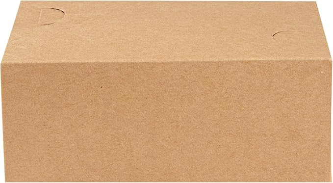 Restaurantware Kraft Paper Takeout Box 100 Count 7.01 x 4.49 x 2.76 Inches Sturdy Disposable Meal Box Spill-Resistant Rectangular Container Secure Closure Brown by Restaurantware