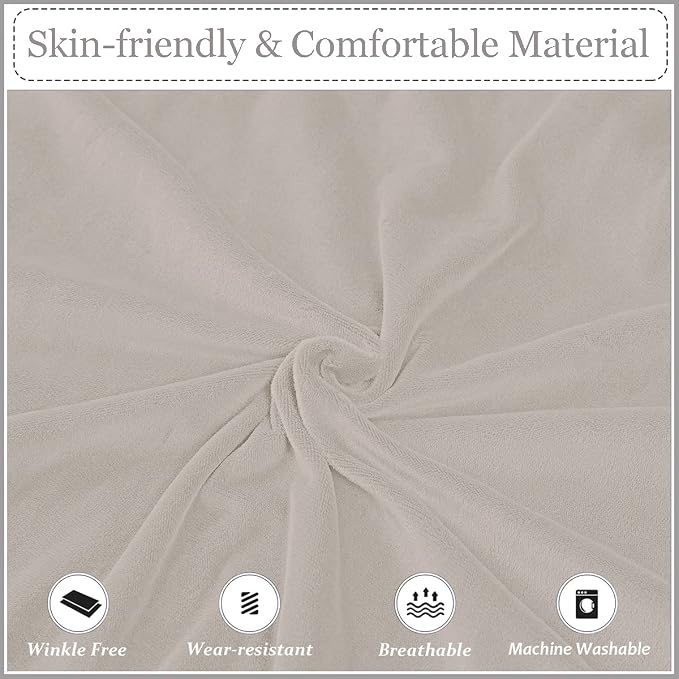 Velvet Plush XL Dining Chair Covers, Stretch Chaircover, Spandex High Chairs Protector Covers Seat Slipcover with Elastic Band for Kitchen, Dining Room (Tauqe 1, Set of 6) - Image 4
