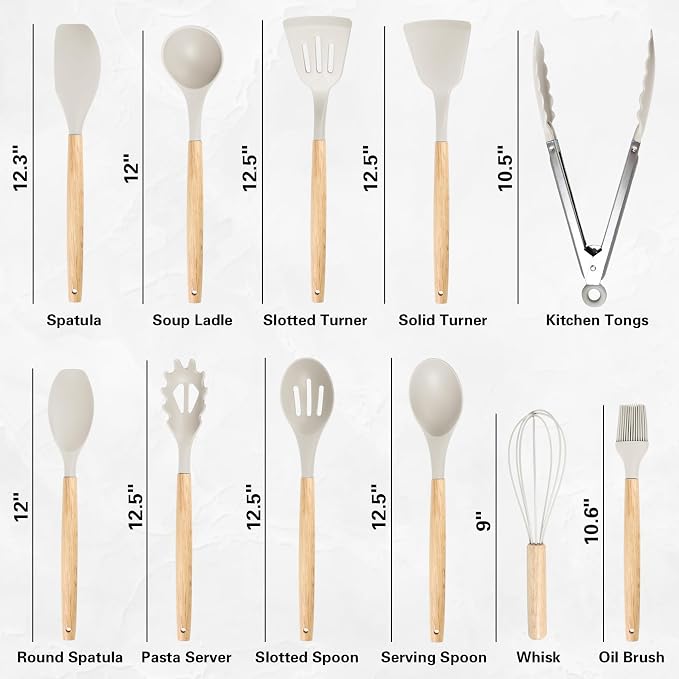 19PCS White Kitchen Cooking Utensils Set Kitchen Tools Set - Image 2