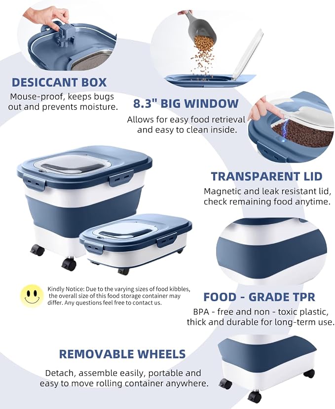 20-30 Lbs Rice Storage Container,Collapsible Food Storage Container - Image 8
