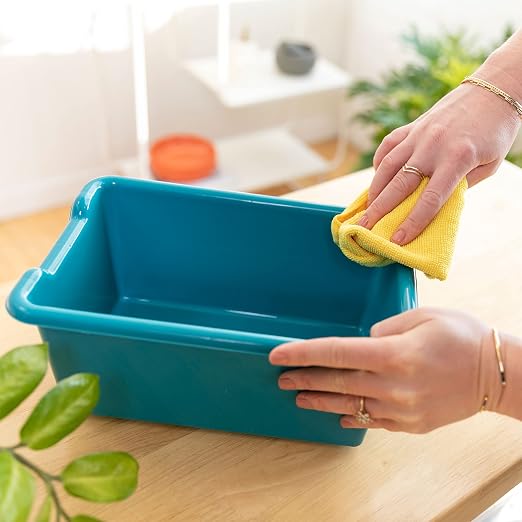 ECR4Kids Scoop Front Storage Bins, Multipurpose Organization, Contemporary, 10-Piece | Durable plastic, GREENGUARD Gold Certified, 1.2 gallon capacity, lightweight & nestable, built-in handle, classroom/home use - Image 9