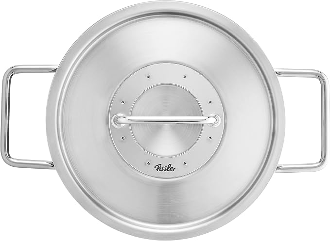 Fissler Pure Collection 6-Piece Stainless Steel Saucepan Set with Metal Lids (3 Saucepans, 1 Stewing Pan 1 Saucepan 1 Stainless Steel Care) - Induction, Silver - Image 5