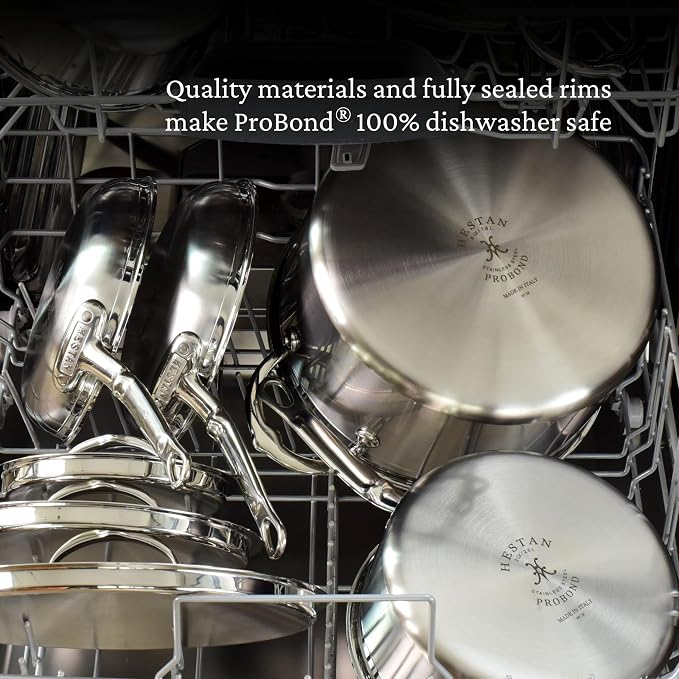 Hestan - ProBond Collection - Professional Clad Stainless Steel Sauce Pan, Induction Cooktop Compatible, 3 Quart - Image 3