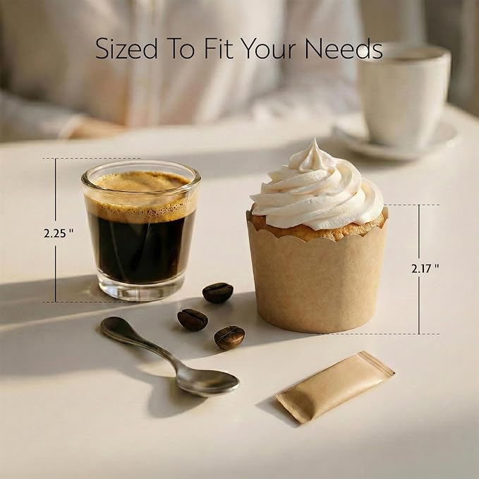 Restaurantware Baking Cups 200 Pack of 6 oz Paper Cupcake Liners Greaseproof Scalloped Oven-Safe Elegant Dessert Muffin Cups Disposable for Parties - Image 2