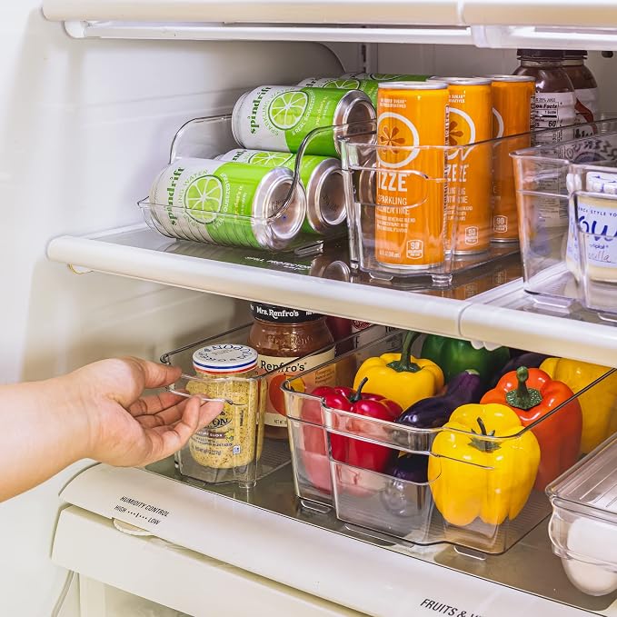 Sorbus Fridge Organizers and Storage Bins for Pantry & Fridge (8 Piece Set) | Stackable design maximizes shelf and cabinet space; useful for refrigerator, freezer and household organization. - Image 7