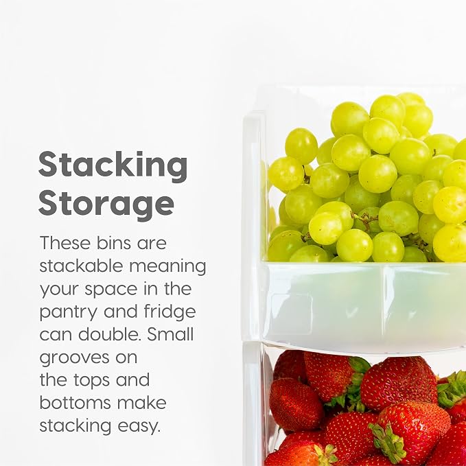 IRIS USA 4-Pack, Medium Plastic Stackable Storage Bin Organizer, Clear - Image 7