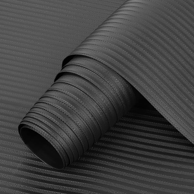 Anze Shelf Drawer Liner for Kitchen Cabinets, Black, 23.6 x 236.2 in by Anze