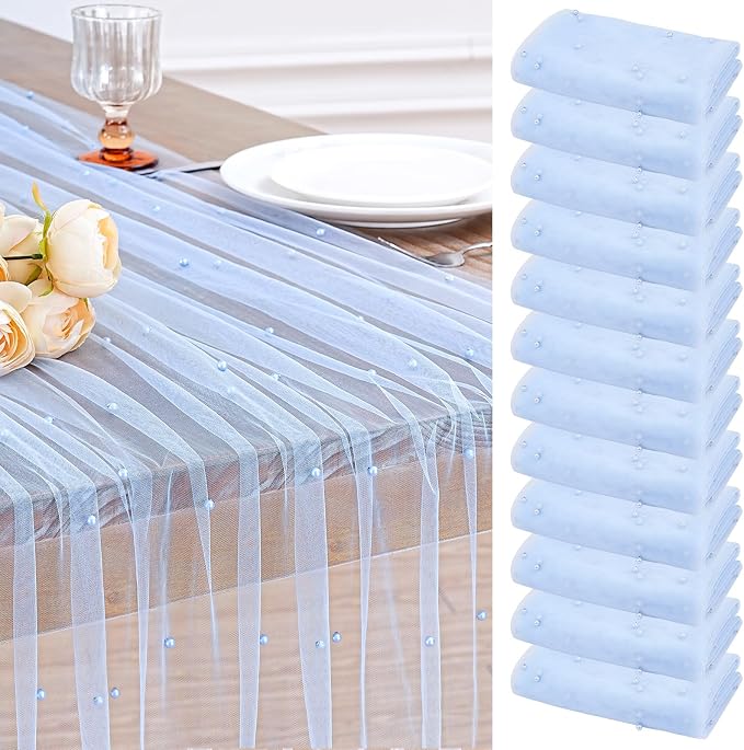Pearl Table Runner Wedding Centerpieces 12pcs 10ft Pearl Table Decor by LuoluoHouse