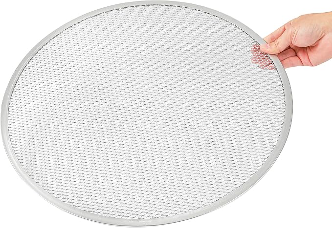 Restaurantware 17 Inch Aluminum Pizza Screen Pack of 72 Mesh Baking Tool For Crispy Crust, Lightweight Stackable Seamless Rim Rust-Resistant Baking Screen, Reusable for Pizzerias, Home Oven Use - Image 8