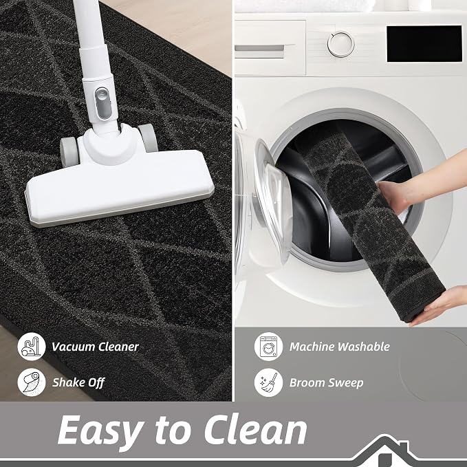 BEQHAUSE Dirt Trapper Door Mats 36" x 60", Non-Slip Washable, Dark Grey - Image 6