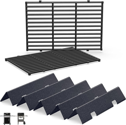 15.3" Flavorizer Bars & 17.5" Grill Grates for Weber Spirit Grill Parts, Spirit 300 Series (Front Control), Spirit II E/S-310 Gas Grills, Spirit Grill Replacement Parts for Weber GS4 Spirit 7638 7636